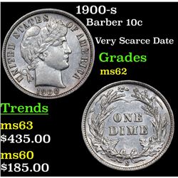 1900-s Barber Dime 10c Grades Select Unc