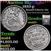 Image 1 : ***Auction Highlight*** 1853-p Seated Liberty Dime 10c Graded Select+ Unc By USCG (fc)