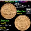 Image 1 : ***Auction Highlight*** 1858 sl Flying Eagle Cent 1c Graded Select Unc By USCG (fc)