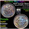 Image 1 : ***Auction Highlight*** 1837 Large Date Seated Liberty Half Dime 1/2 10c Graded GEM++ Unc By USCG (f