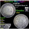 Image 1 : ***Auction Highlight*** 1799/8 Draped Bust Dollar $1 Graded vf+ By USCG (fc)