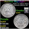 Image 1 : ***Auction Highlight*** 1859-o 'o' Above Bow Seated Liberty Dime 10c Graded Select Unc By USCG (fc)