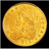Image 2 : ***Auction Highlight*** 1812 Capped Bust $5 Gold Graded Select Unc By USCG (fc)