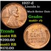 Image 1 : 1927-d Lincoln Cent 1c Grades Select+ Unc RB