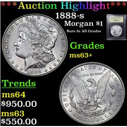 ***Auction Highlight*** 1888-s Morgan Dollar $1 Graded Select+ Unc By USCG (fc)