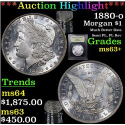 ***Auction Highlight*** 1880-o Morgan Dollar $1 Graded Select+ Unc By USCG (fc)