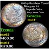 Image 1 : 1885-p Rainbow Toned Morgan Dollar $1 Grades Choice+ Unc