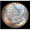 Image 2 : 1885-p Rainbow Toned Morgan Dollar $1 Grades Choice+ Unc