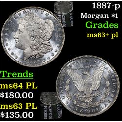 1887-p Morgan Dollar $1 Grades Select Unc+ PL