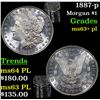Image 1 : 1887-p Morgan Dollar $1 Grades Select Unc+ PL