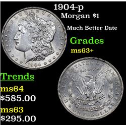 1904-p Morgan Dollar $1 Grades Select+ Unc
