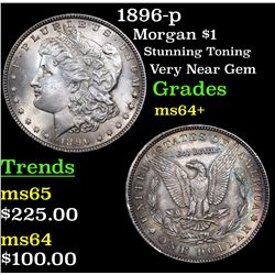 1896-p Morgan Dollar $1 Grades Choice+ Unc