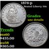 Image 1 : 1876-p Seated Half Dollar 50c Grades Unc Details