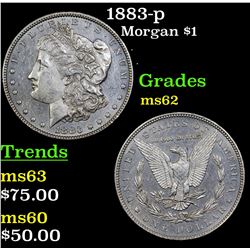 1883-p Morgan Dollar $1 Grades Select Unc