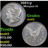 Image 1 : 1883-p Morgan Dollar $1 Grades Select Unc