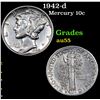 Image 1 : 1942-d Mercury Dime 10c Grades Choice AU
