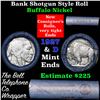 Image 1 : Buffalo Nickel Shotgun Roll in Old Bank Style  'Bell Telephone' Wrapper 1927 & d Mint Ends