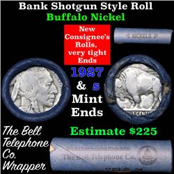 Buffalo Nickel Shotgun Roll in Old Bank Style 'Bell Telephone'  Wrapper 1927 & s Mint Ends