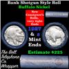 Image 1 : Buffalo Nickel Shotgun Roll in Old Bank Style 'Bell Telephone'  Wrapper 1927 & s Mint Ends