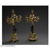 Image 1 : A Pair of French Gilt Bronze Candelabra A Pair of French Gilt Bronze Candelabra