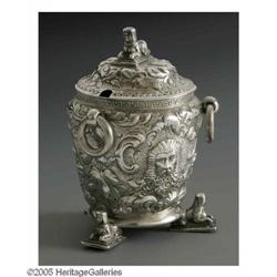 An S. Kirk & Sons Silver 'Egyptian' Mustard Pot An American Silver Mustard Pot