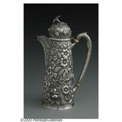 A James R. Armiger Silver Chocolate Pot An American Silver Chocolate Pot