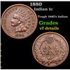Image 1 : 1880 Indian Cent 1c Grades vf details