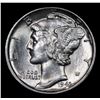Image 2 : 1943-p Mercury Dime 10c Grades Select+ Unc