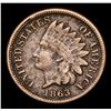 Image 2 : 1863 Indian Cent 1c Grades vf details
