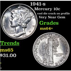 1941-s Mercury Dime 10c Grades Choice+ Unc