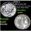 Image 1 : 1941-s Mercury Dime 10c Grades Choice+ Unc