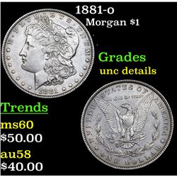1881-o Morgan Dollar $1 Grades Unc Details