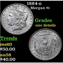 1884-o Morgan Dollar $1 Grades Unc Details