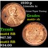 Image 1 : 1920-p Lincoln Cent 1c Grades Select+ Unc RB