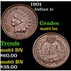 Image 1 : 1901 Indian Cent 1c Grades Select Unc BN
