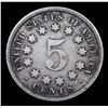 Image 3 : 1867 No Rays Shield Nickel 5c Grades vf+