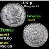 Image 1 : 1897-p Morgan Dollar $1 Grades Select Unc