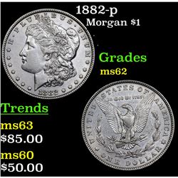 1882-p Morgan Dollar $1 Grades Select Unc