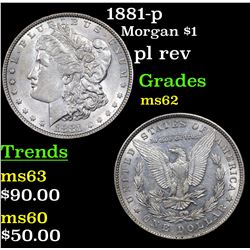1881-p Morgan Dollar $1 Grades Select Unc