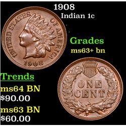 1908 Indian Cent 1c Grades Select+ Unc BN