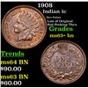 Image 1 : 1908 Indian Cent 1c Grades Select+ Unc BN