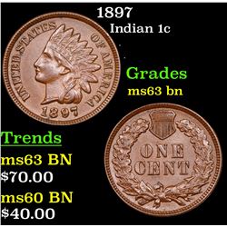 1897 Indian Cent 1c Grades Select Unc BN