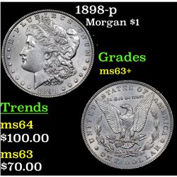 1898-p Morgan Dollar $1 Grades Select+ Unc