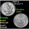 Image 1 : 1897-p Morgan Dollar $1 Grades Select+ Unc
