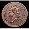 Image 2 : 1863 Turban Liberty Civil War Token 1c Grades vf++