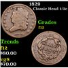 Image 1 : 1829 Classic Head half cent 1/2c Grades f, fine