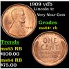 Image 1 : 1909 vdb Lincoln Cent 1c Grades Choice+ Unc RB