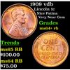 Image 1 : 1909 vdb Lincoln Cent 1c Grades Choice+ Unc RB