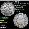 Image 1 : 1856-p Seated Liberty Half Dime 1/2 10c Grades xf+