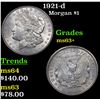 Image 1 : 1921-d Morgan Dollar $1 Grades Select+ Unc
